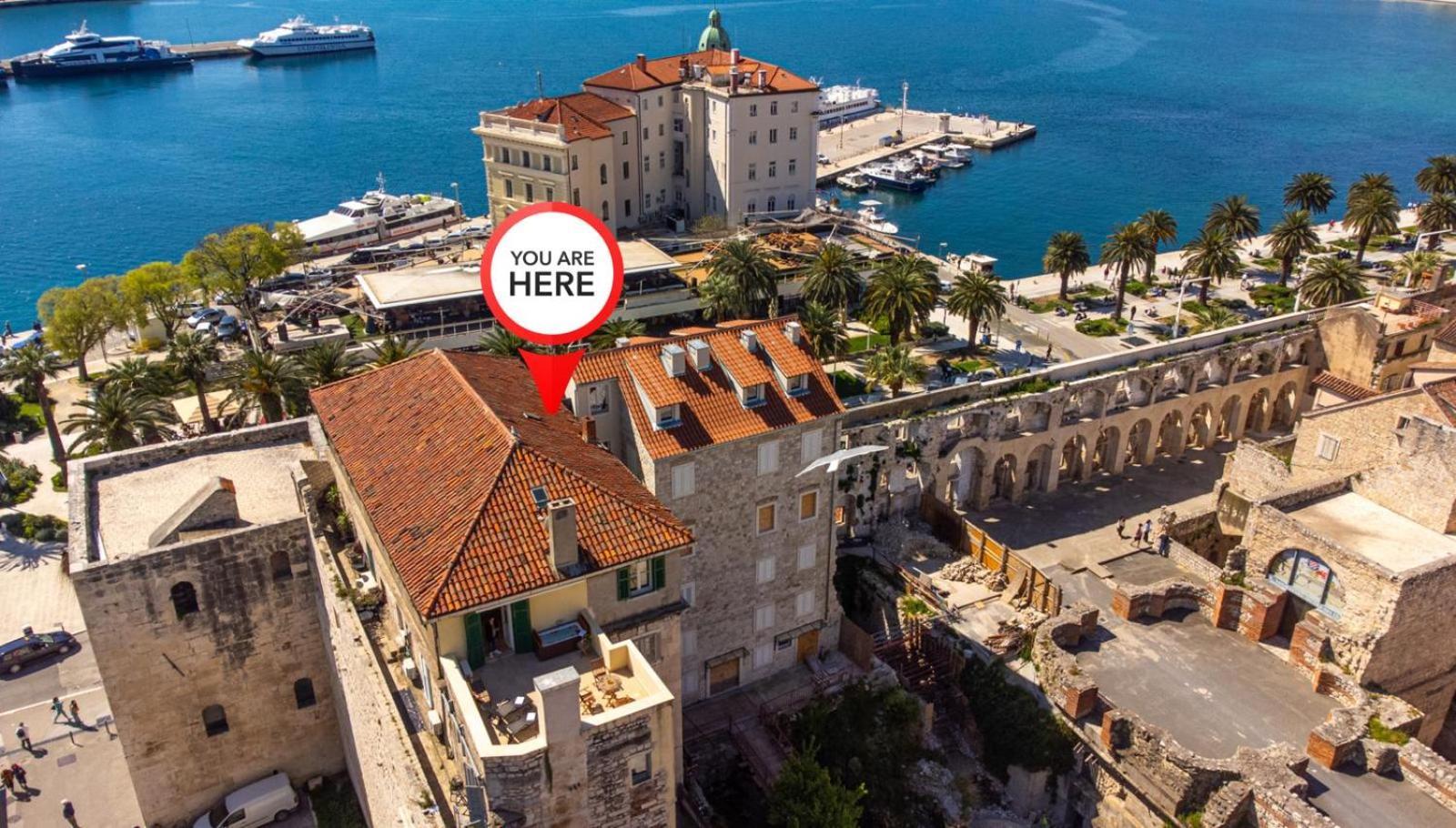 Diocletian Tower - Bella Vista & Palazzo Lägenhet Split Exteriör bild